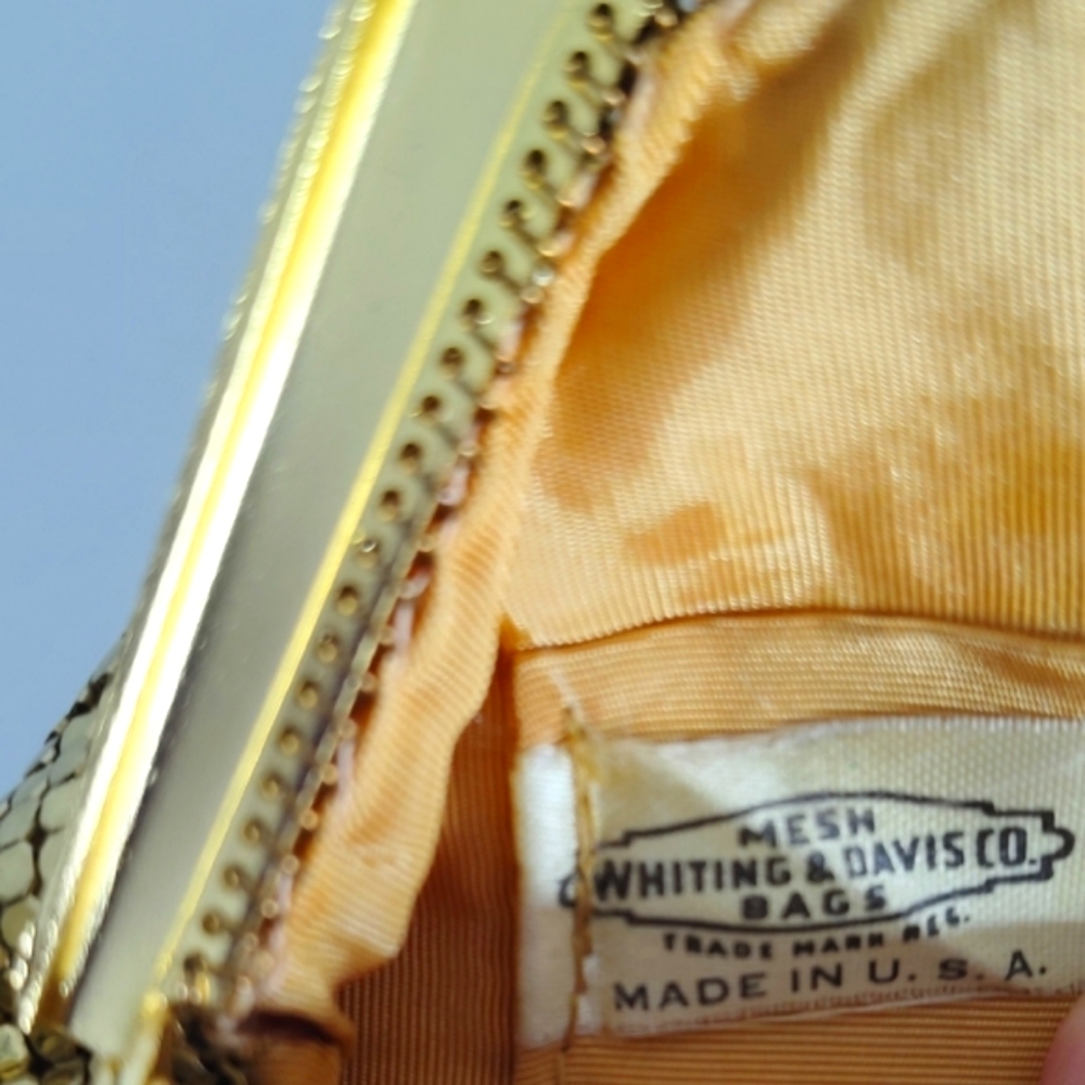 Whiting & Davis Gold Mesh Bag - Picture 5 of 10